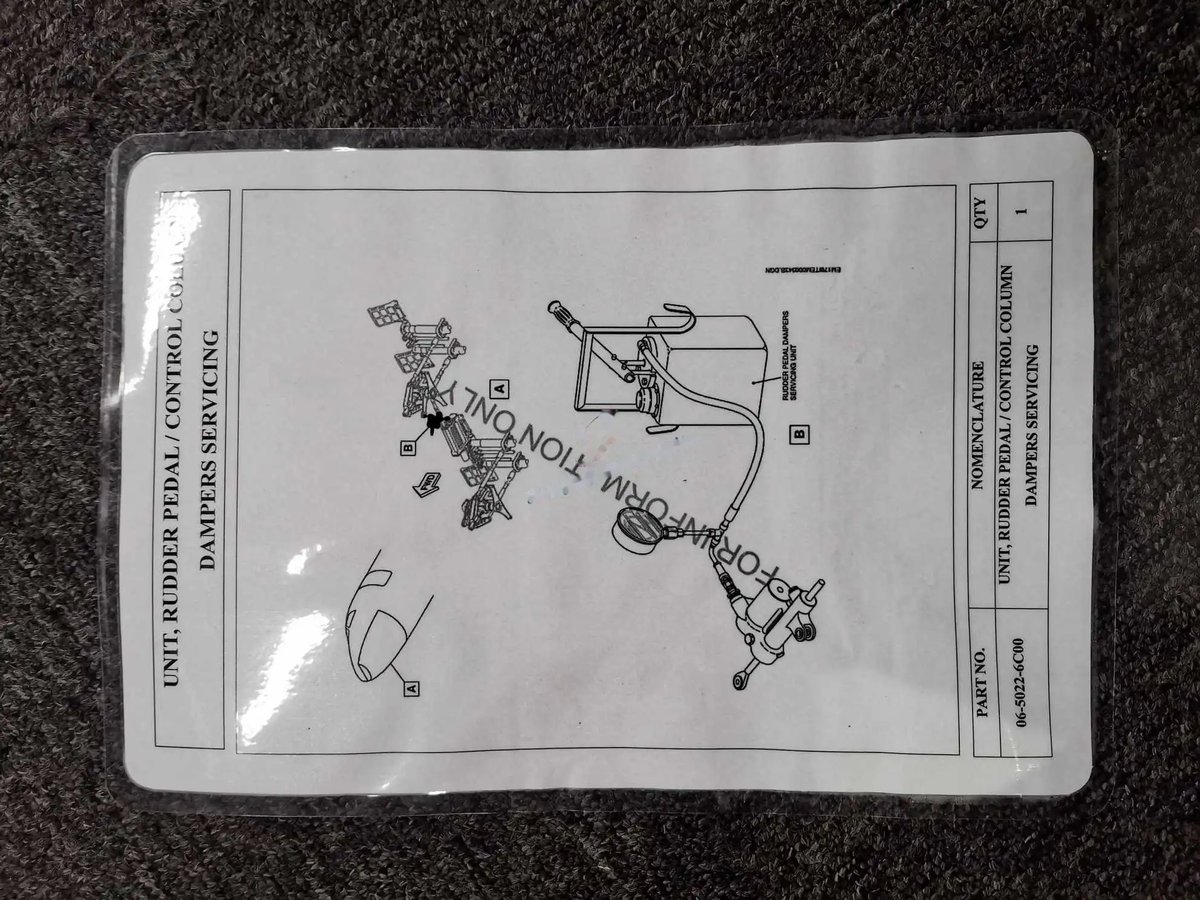 Unit, rudder pedal / control column — P/N 06-5022-6C00 — image 1