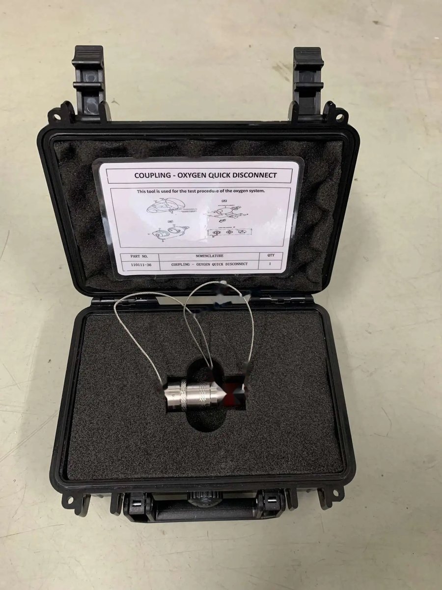 This tool is used for the test procedure of the oxygen system — P/N 110111-36 — image 1