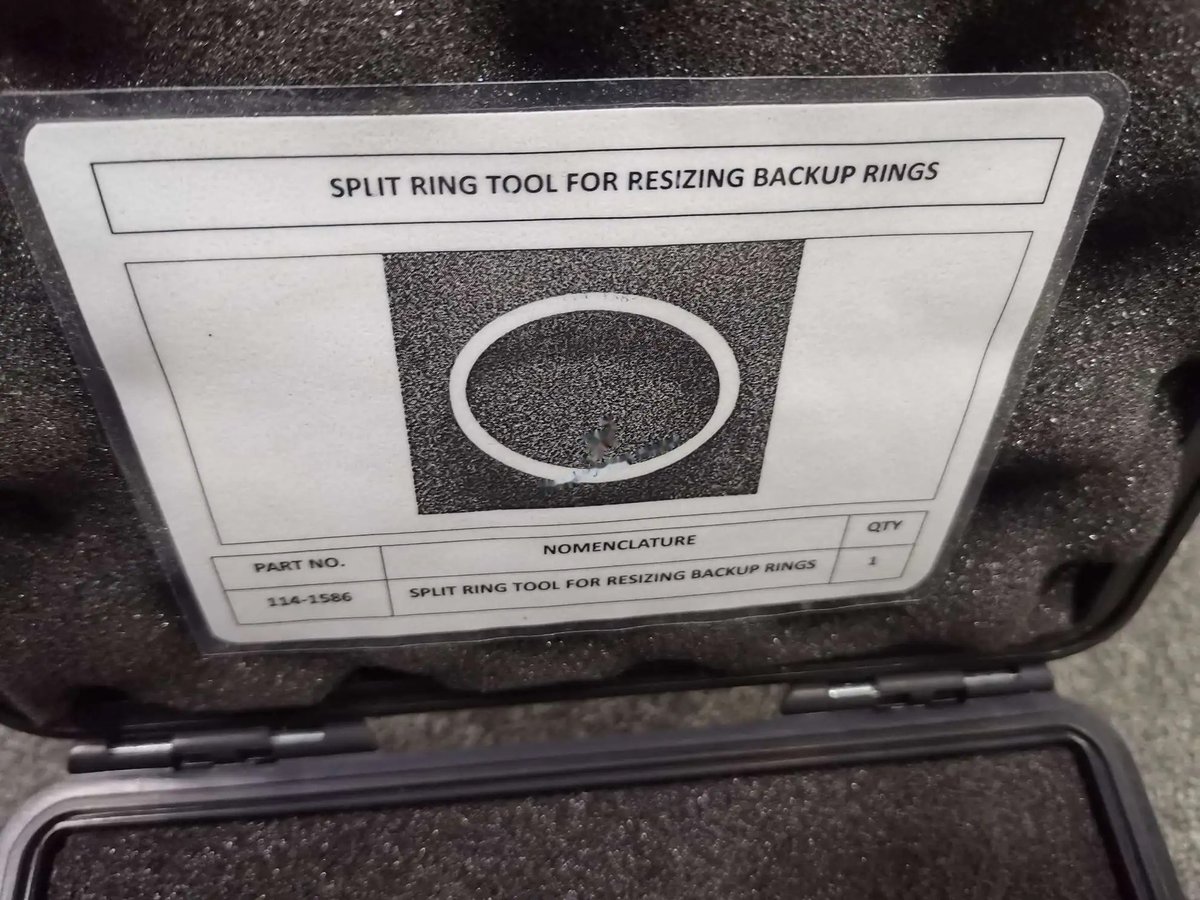 Split ring tool for resizing backup rings — P/N 114-1586 — image 1