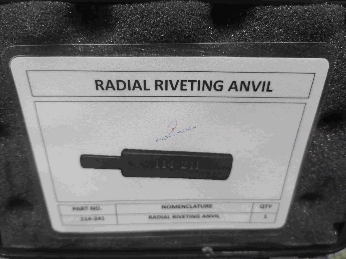 Radial riveting anvil — P/N 114-241 — image 1