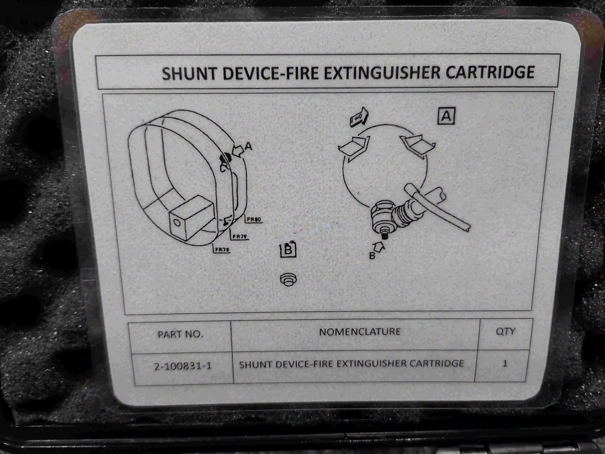 Shunt device-fire extinguisher cartridge — P/N 2-100831-1 — image 1