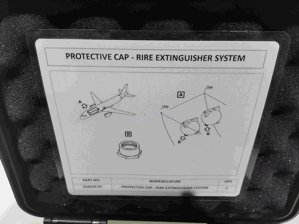 Protective cap - rire extinguisher system — P/N 258334-01 — image 1