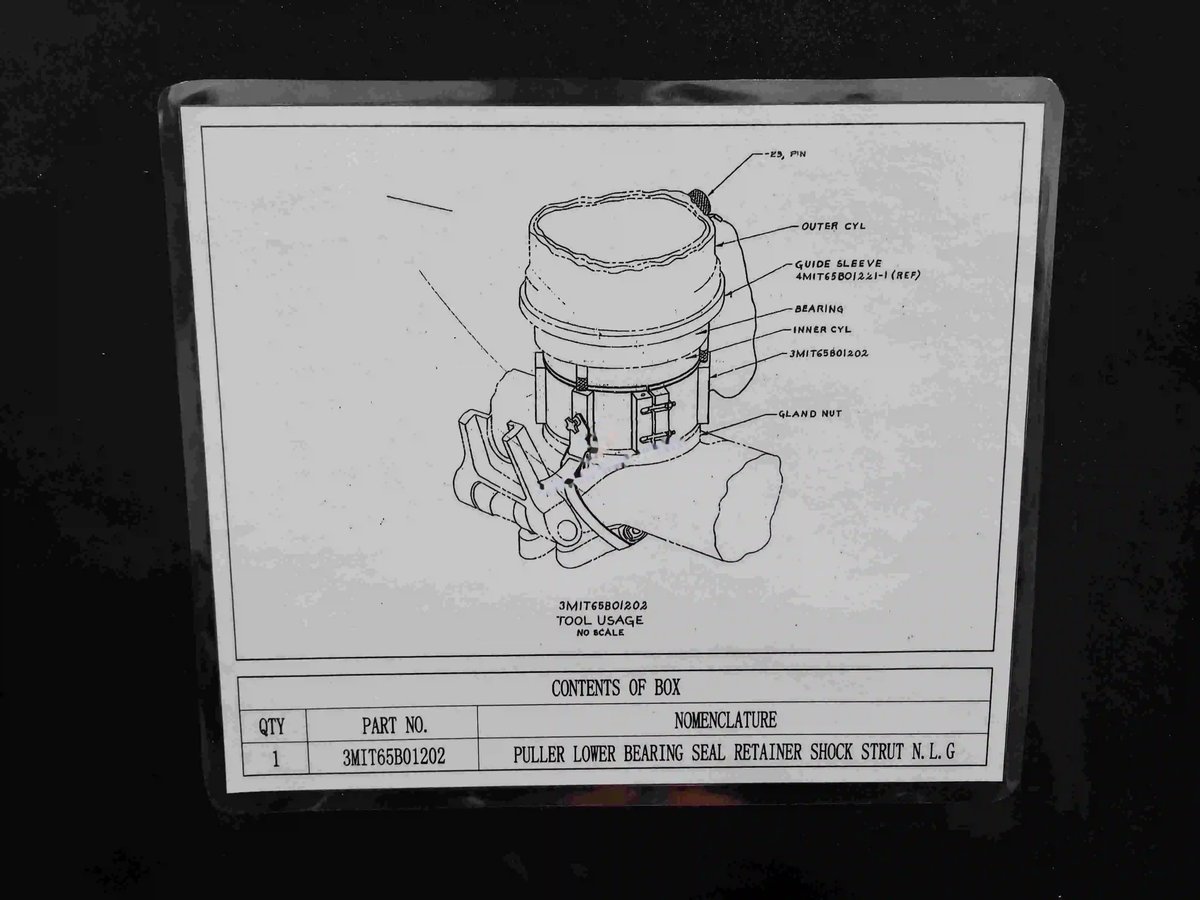 Puller - lower bearing seal retainer, shock strut, nose landing gear — P/N 3MIT65B01202 — image 1