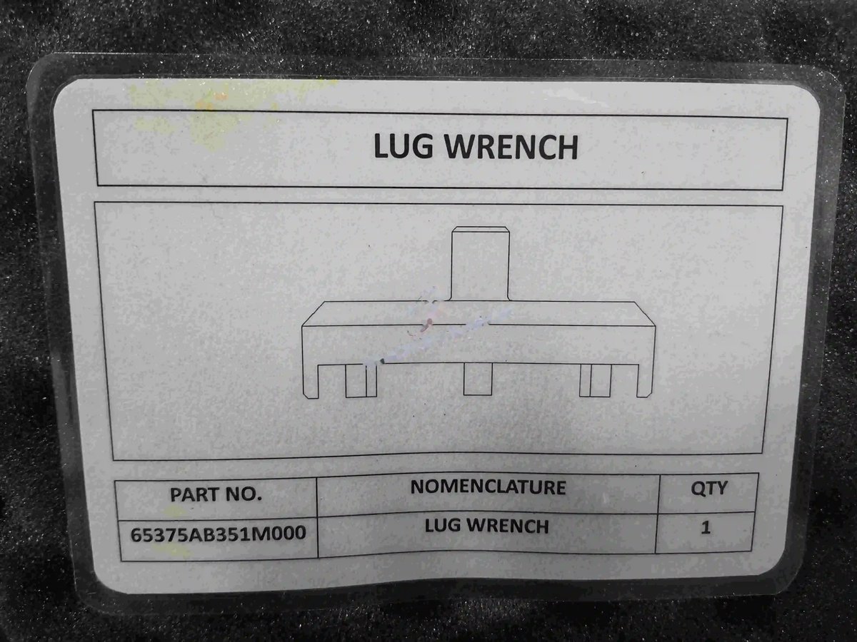 Lug wrench lug wrench — P/N 65375AB351M000 — image 1