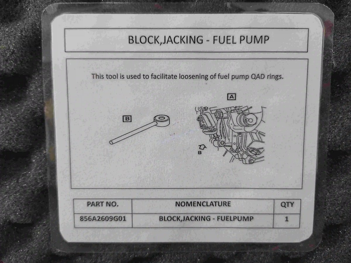 This tool is used to facilitate loosening of fuel pump qad rings — P/N 856A2609G01 — image 1