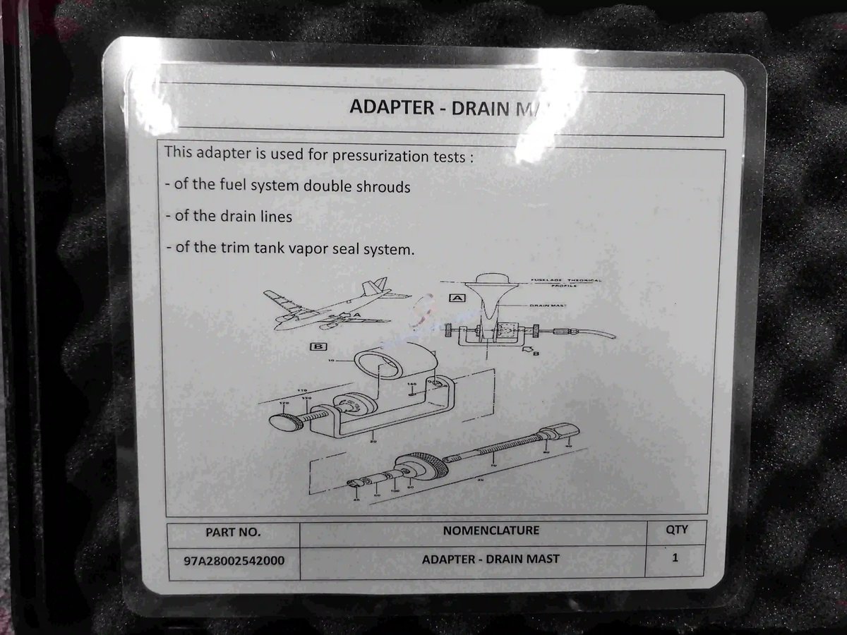 This adapter is used for pressurization tests — P/N 97A28002542000 — image 1
