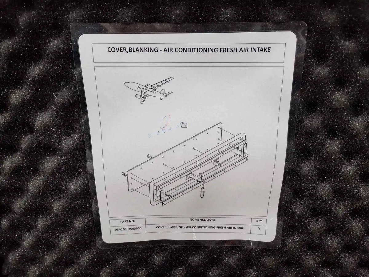 Cover, blanking - air conditioning fresh air intake — P/N 98A10003003000 — image 1
