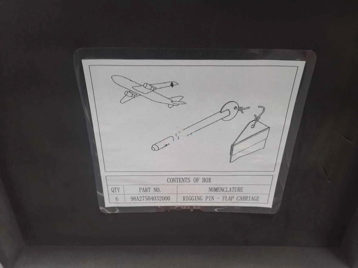 Rigging pin - flap carriage — P/N 98A27504032000 — image 1