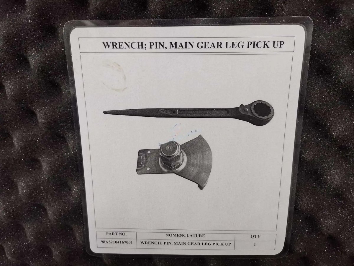 Wrench: pin, main gear leg pick up — P/N 98A32104167001 — image 1