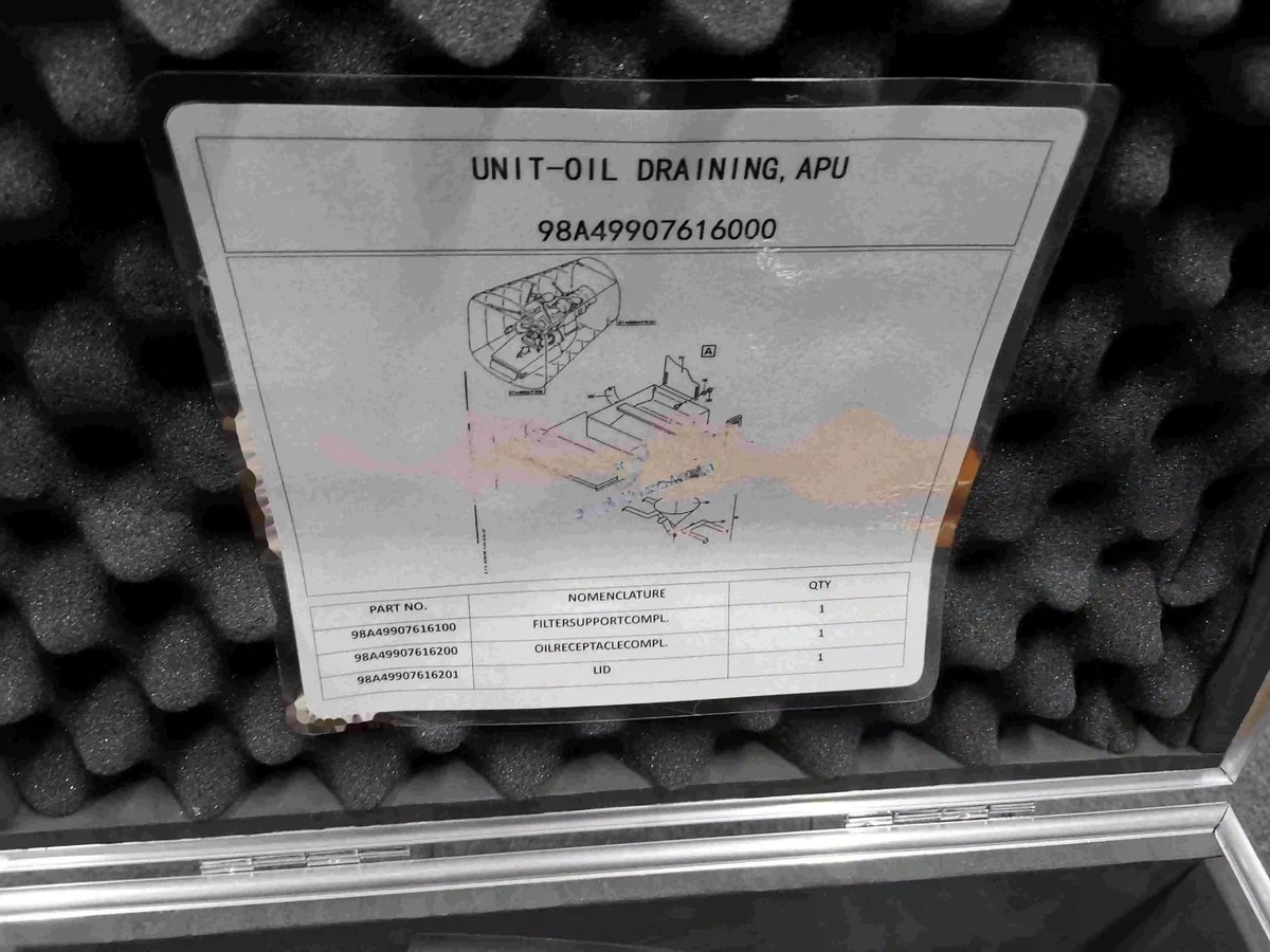 Unit-oil draining, apu — P/N 98A49907616000 — image 1