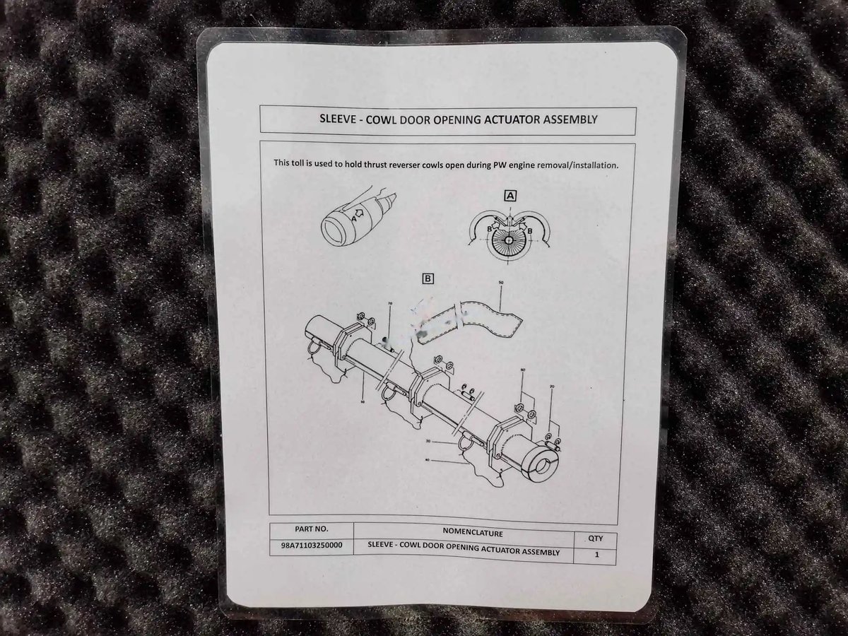 Corset securite verin relevage capot reverse a310 pw — P/N 98A71103250000 — image 1