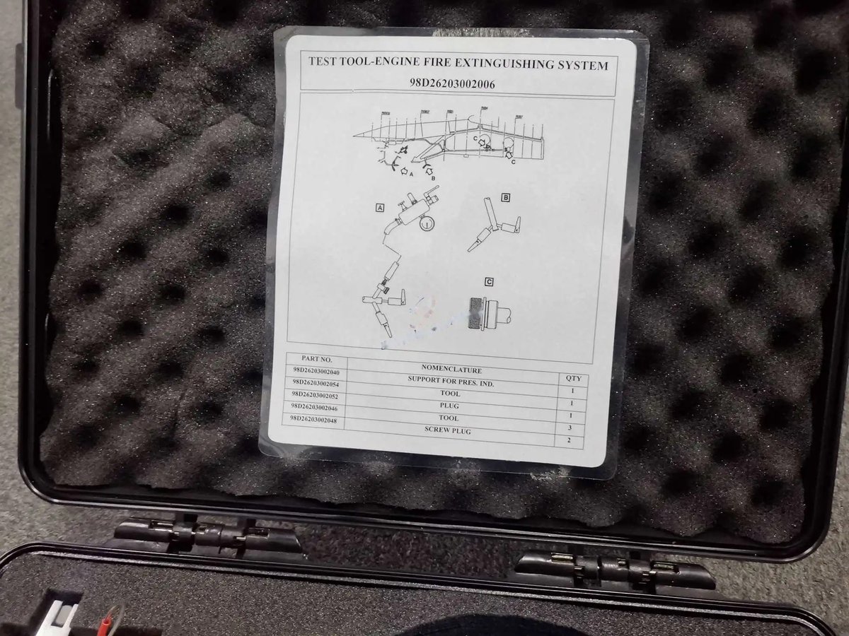 Test tool-engine fire extinguishing system — P/N 98D26203002006 — image 1