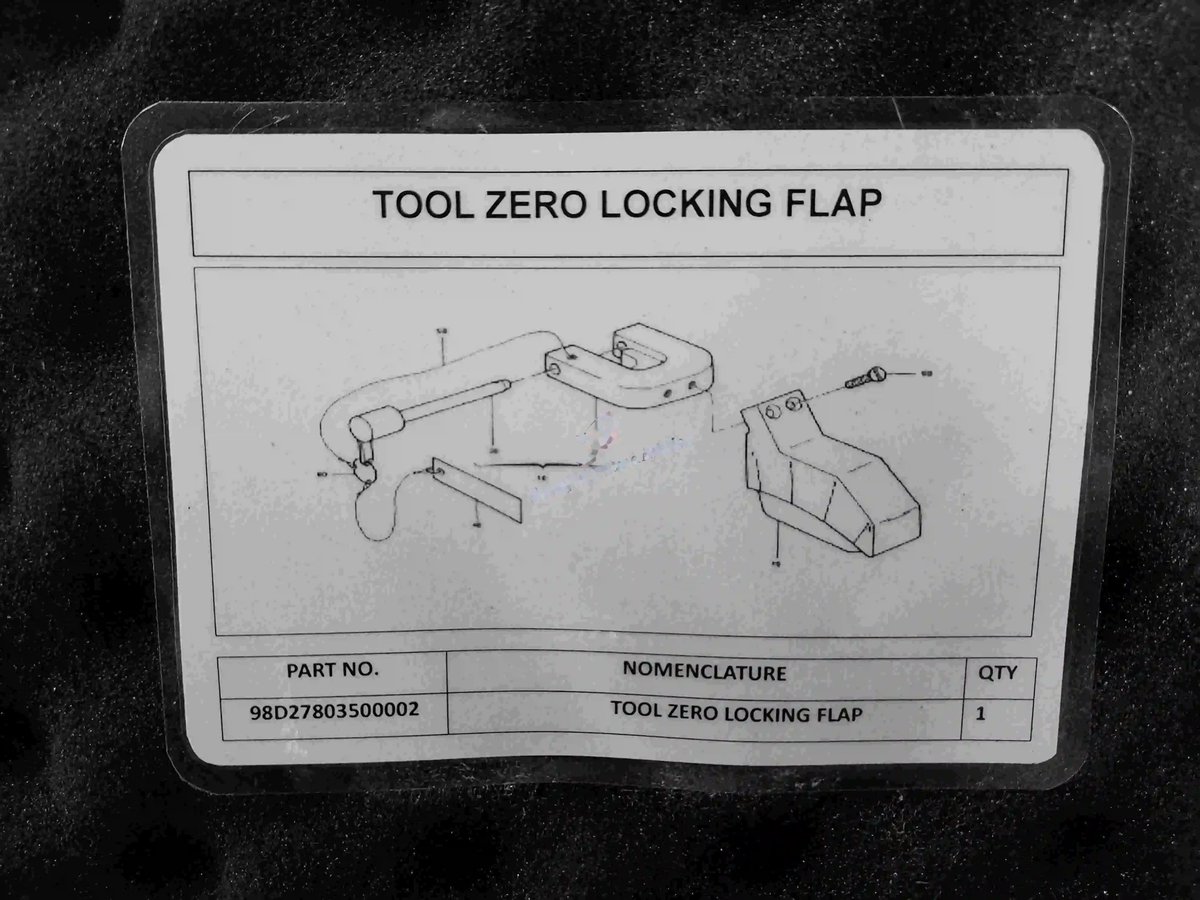 Tool zero locking ( flap slat control lever ) — P/N 98D27803500002 — image 1