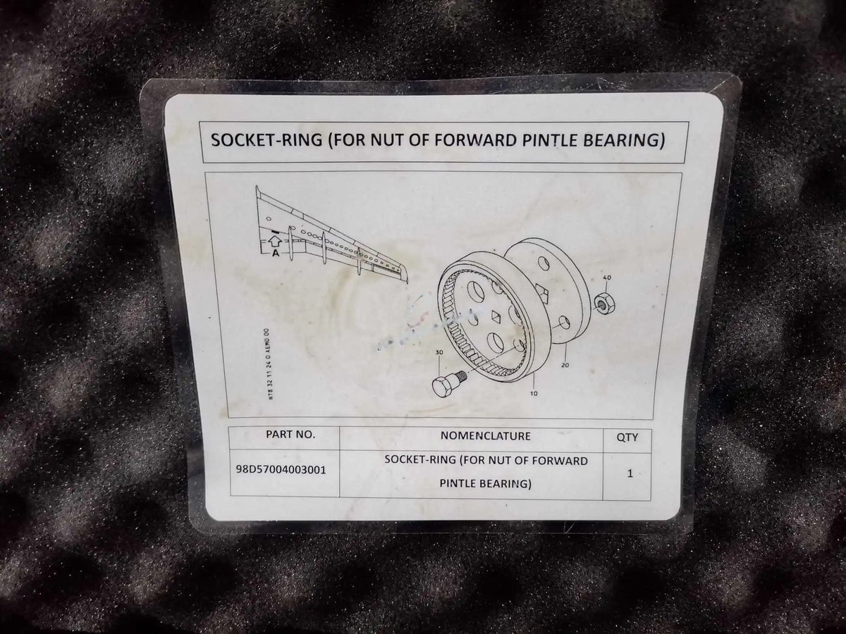 Socket-ring (for nut of forward pintle bearing) — P/N 98D57004003001 — image 1