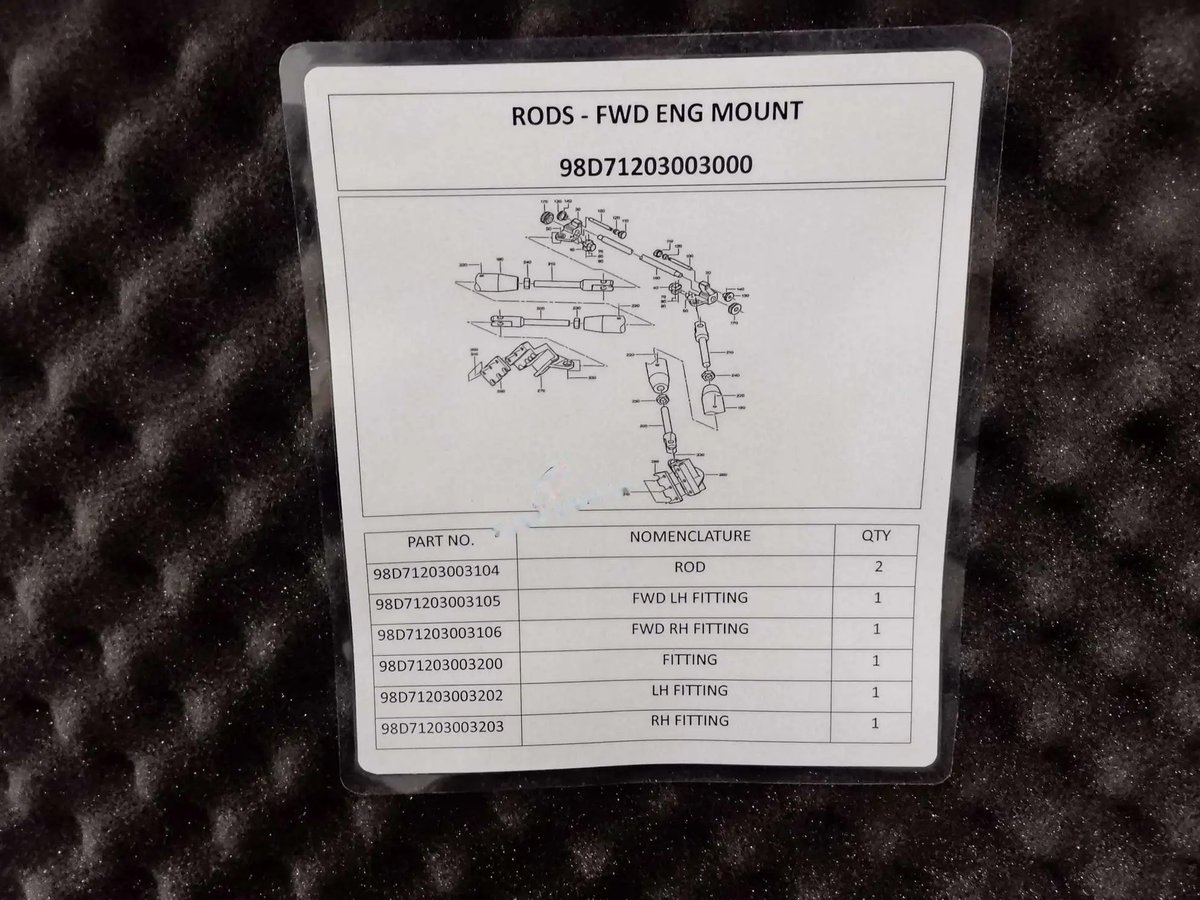 Rods - fwd eng mount — P/N 98D71203003000 — image 1