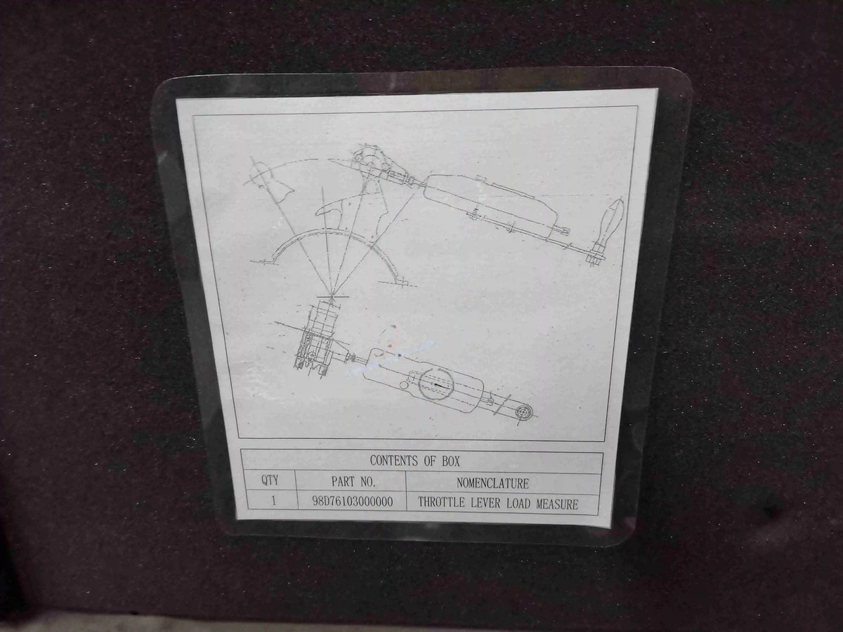 Throttle lever load measure — P/N 98D76103000000 — image 1