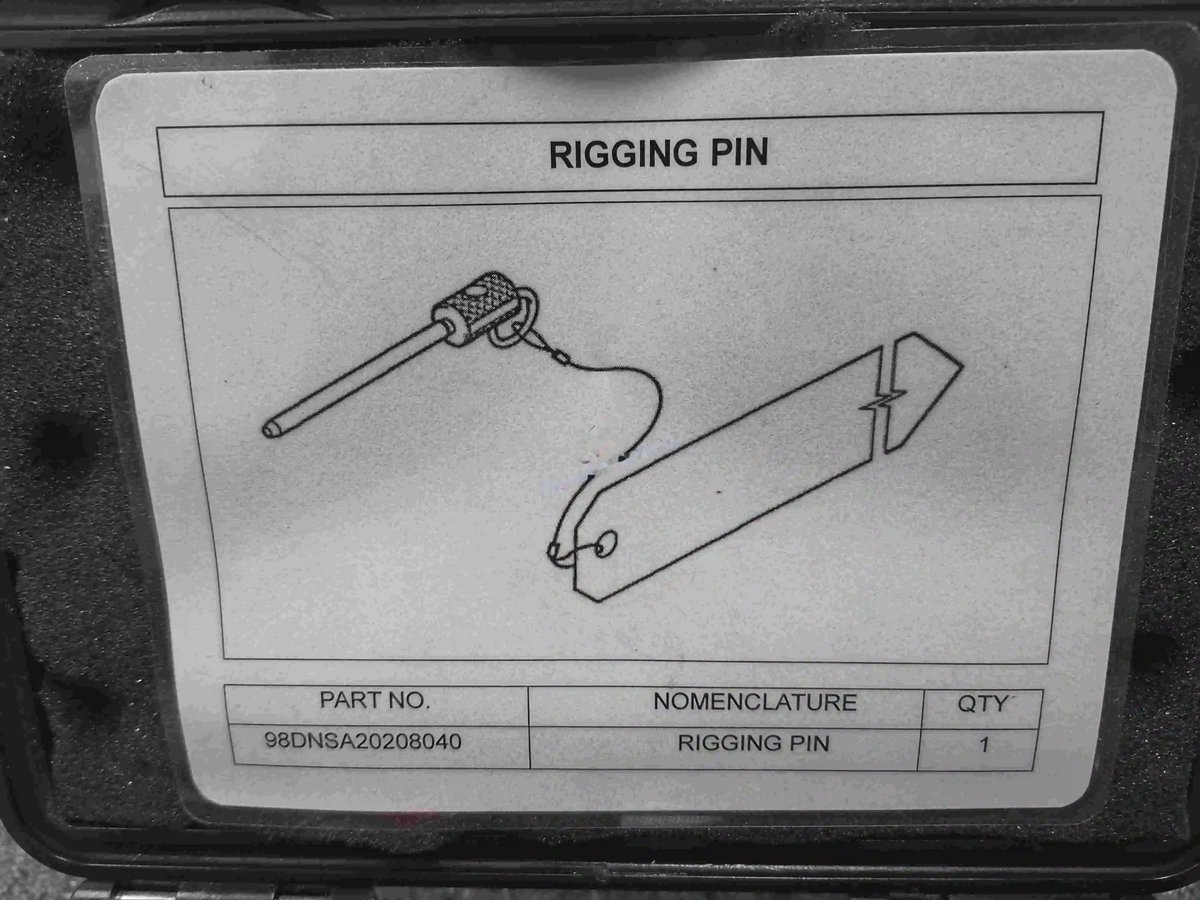 Rigging pin — P/N 98DNSA20208040 — image 1