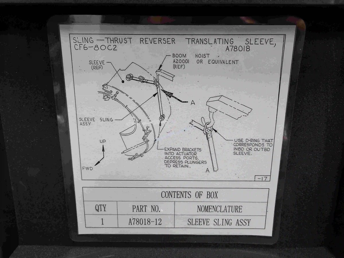 Sling - thrust reverser translating sleeve — P/N A78018-11 — image 1