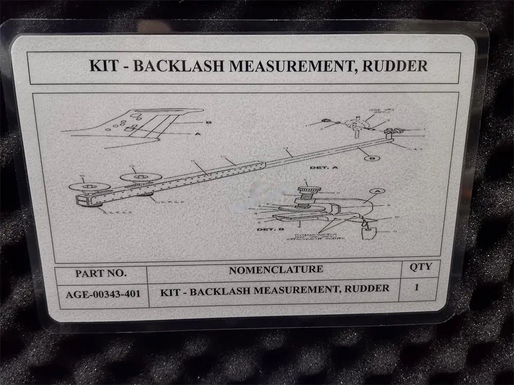 Kit - backlash measurement, rudder — P/N AGE-00343-401 — image 1