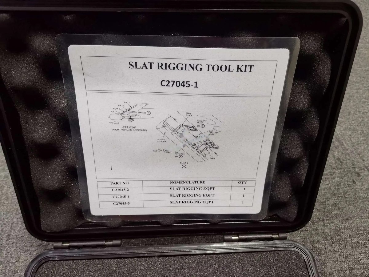 (nghe wig s oppot) omenclatore shanghai in aviatien slat rigging tool kit slat — P/N C27045-1 — image 1