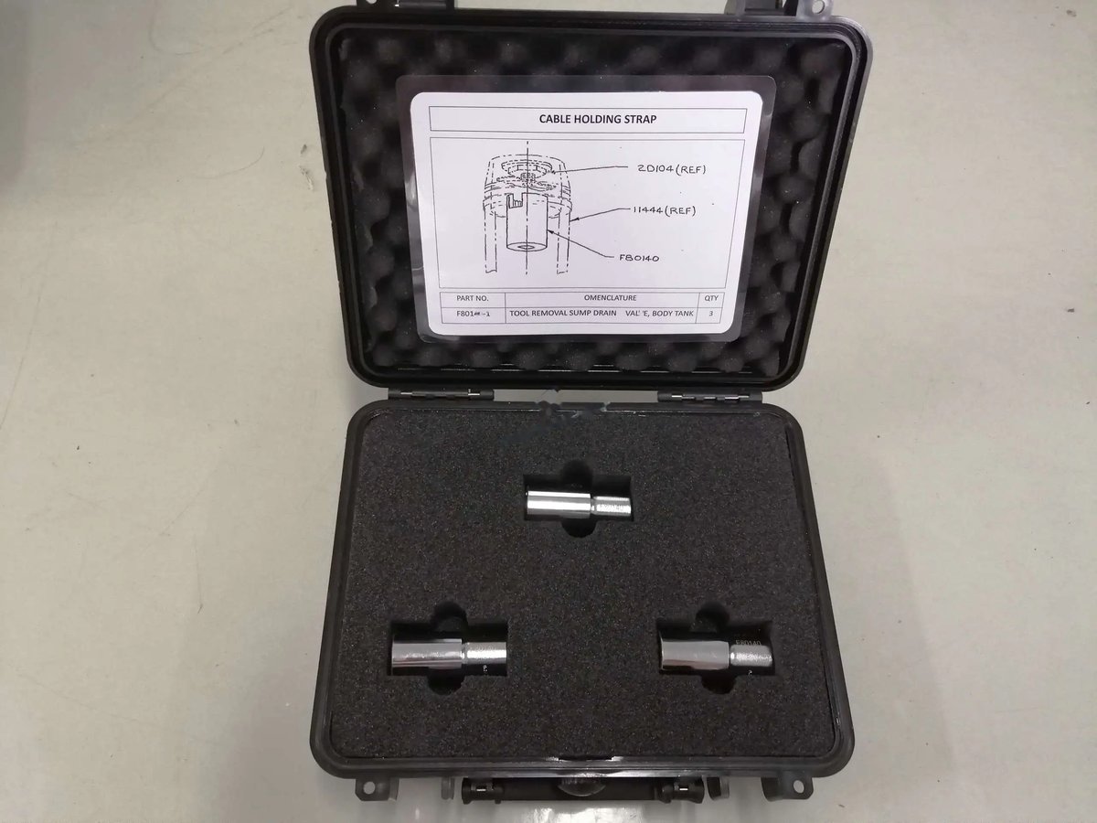 Tool removal sump drain valve, body tank — P/N F80140-1 — image 1