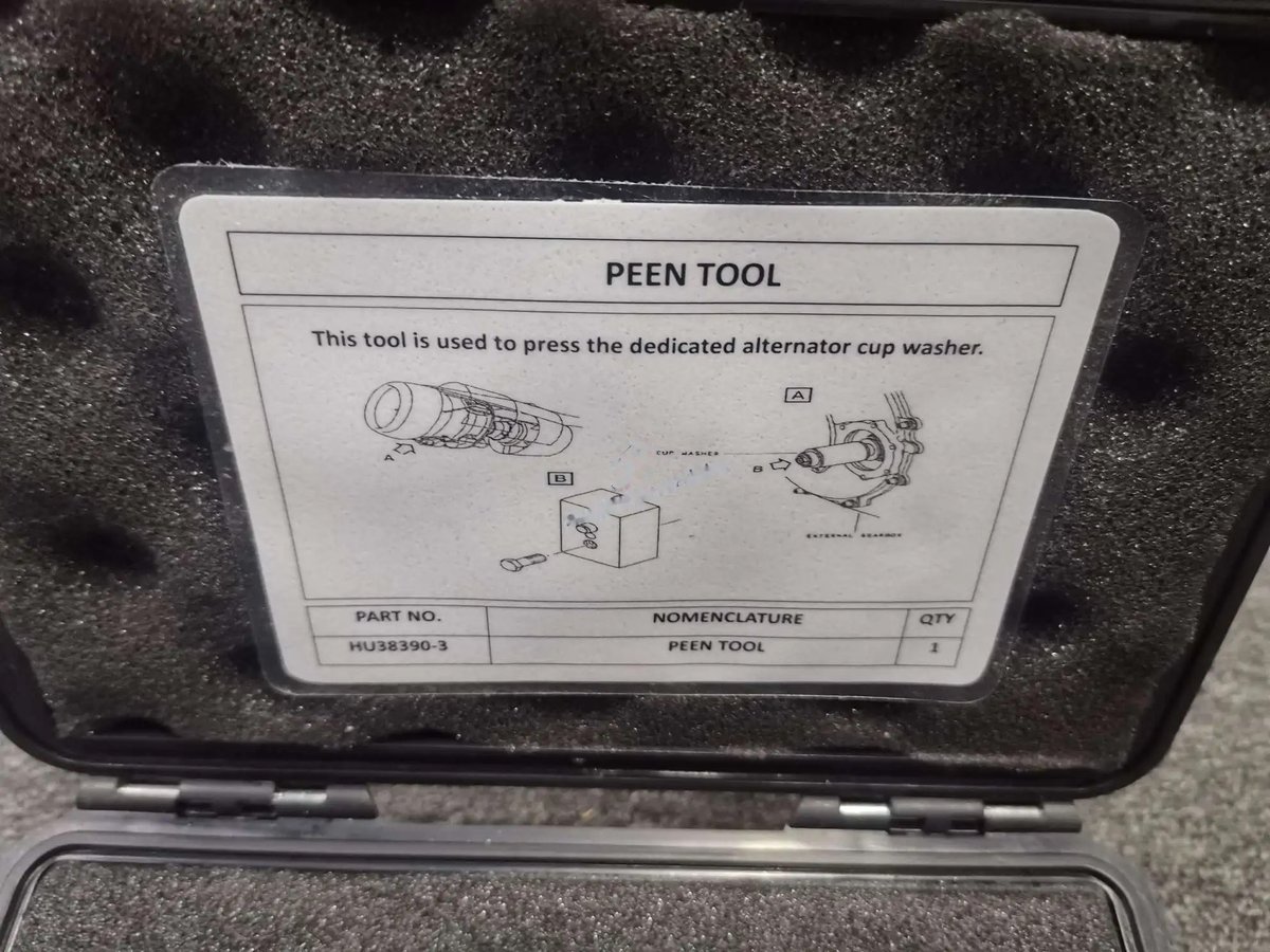 This tool is used to press the dedicated alternator cup washer — P/N HU38390-3 — image 1
