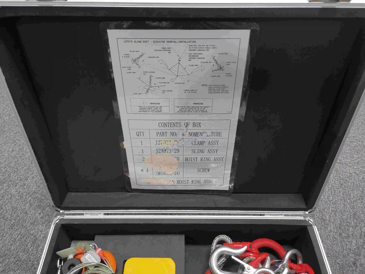 J27013 sling eqpt - elevator removal/ installation — P/N J27013-27 — image 1