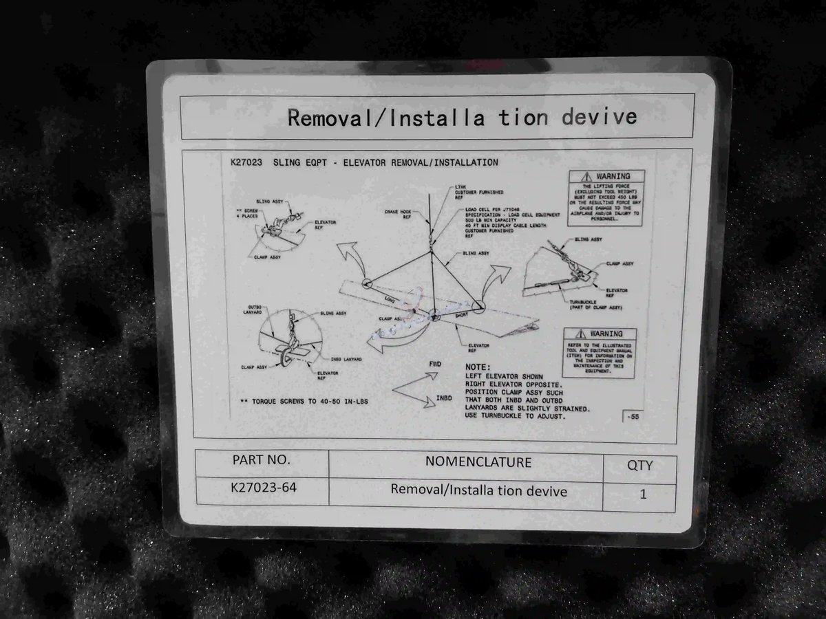 K27023 sling eqpt - elevator removal/ installation — P/N K27023-64 — image 1
