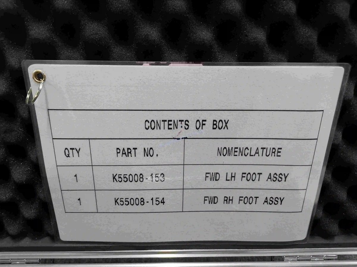 Fwd lh foot assy — P/N K55008-152 — image 1