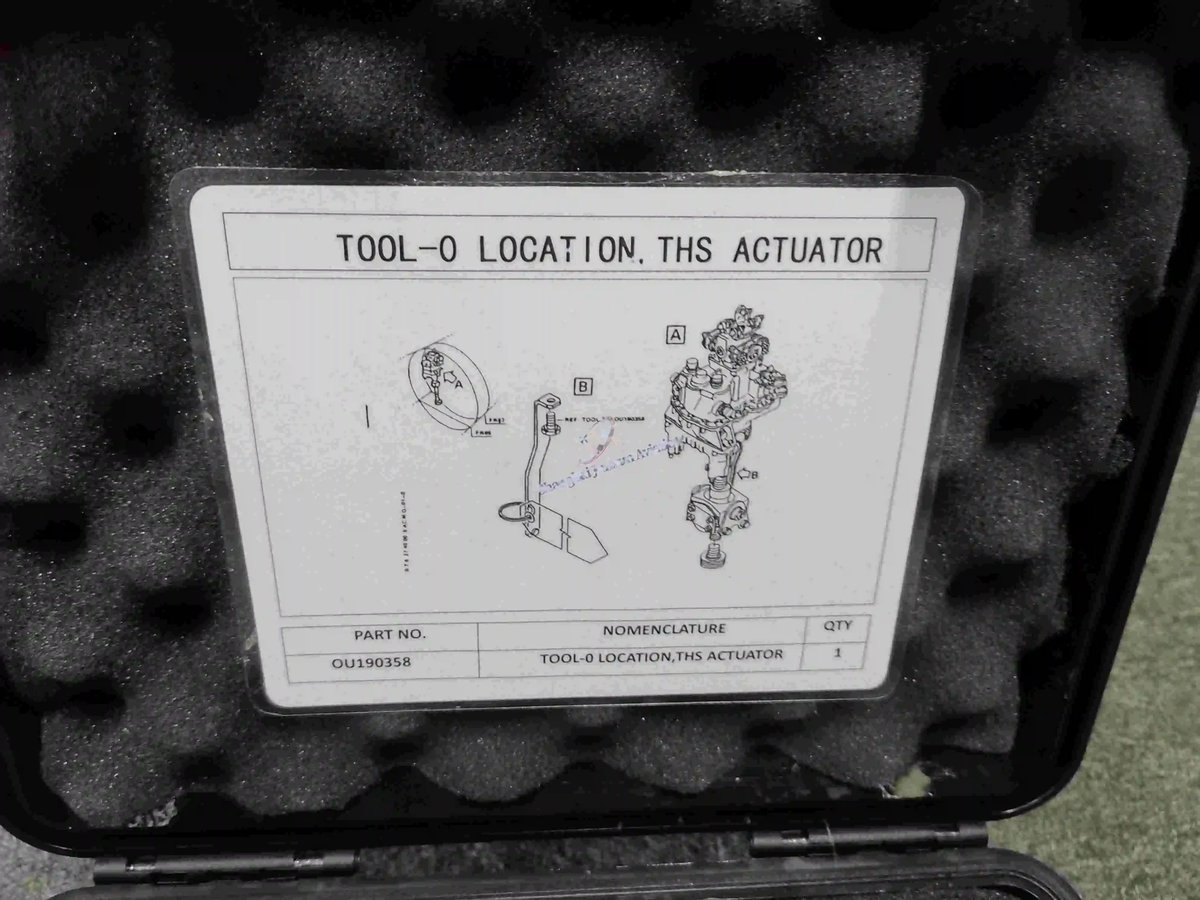 Tool-o location. ths actuator — P/N OU190358 — image 1