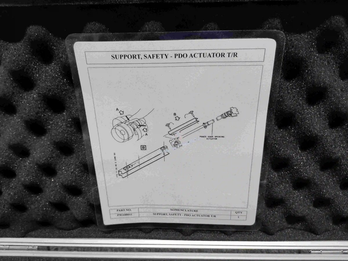 Support, safety - pdo actuator t/r — P/N PWA88011 — image 1