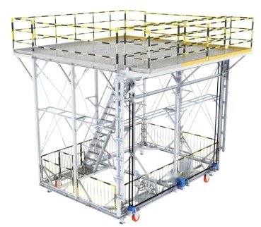 Removable mobile (for construction) foot platform — P/N REMOVABLE-MOBILE-FOR-CONSTRUCTION-FOOT-PLATFORM — image 1