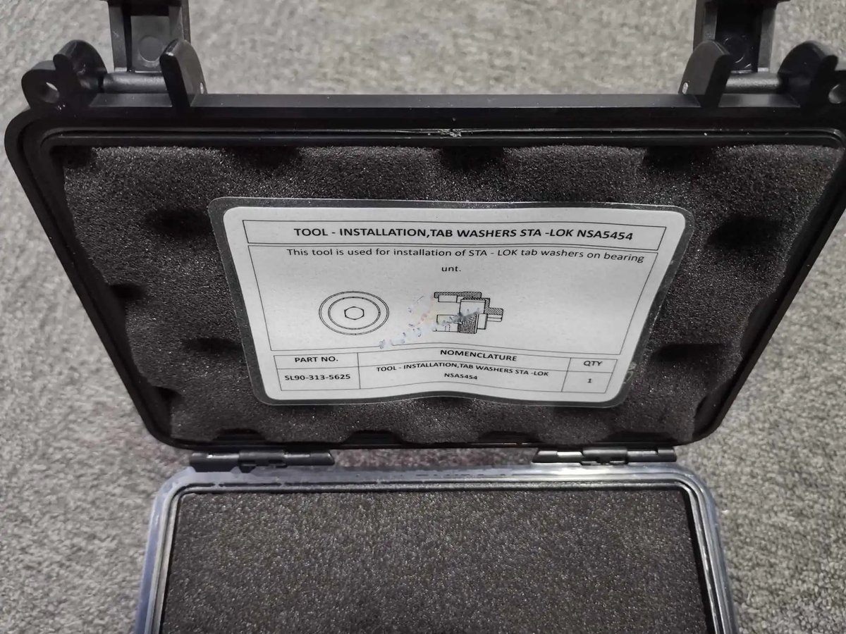This tool is used for installation of sta - lok tab washers on bearing — P/N SL90-313-5625 — image 1