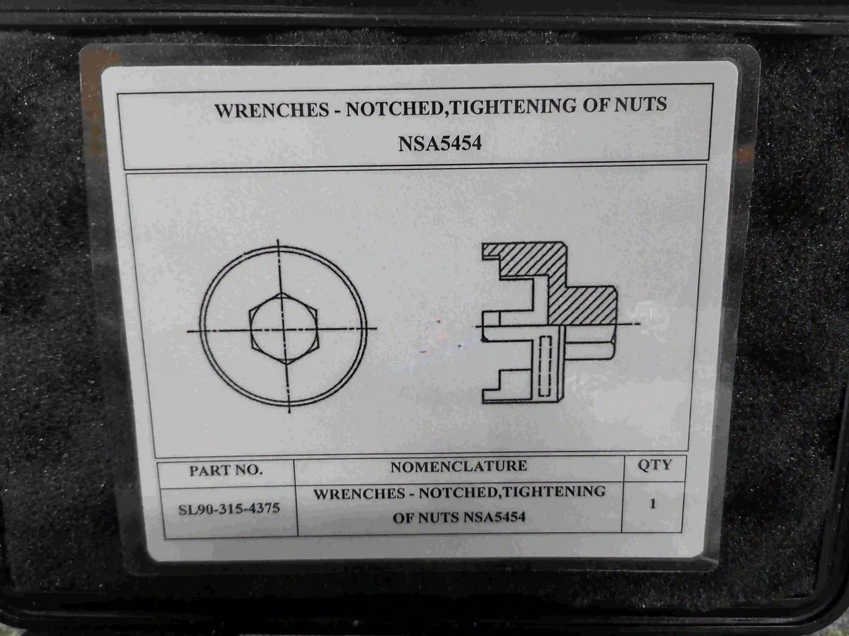 Wrenches - notched.tightening of nuts — P/N SL90-315-4375 — image 1